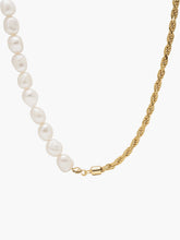 Twist Pearl Beaded Panel Necklace